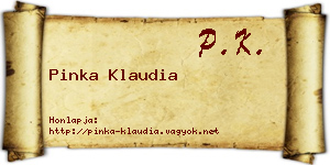 Pinka Klaudia névjegykártya