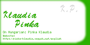 klaudia pinka business card